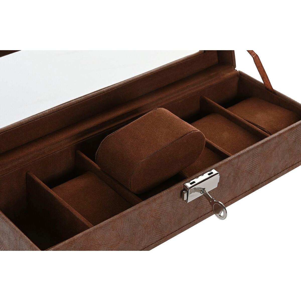 Boîte à bijoux Home ESPRIT Marron Polyuréthane Verre Bois MDF 30 x 10 x 8 cm