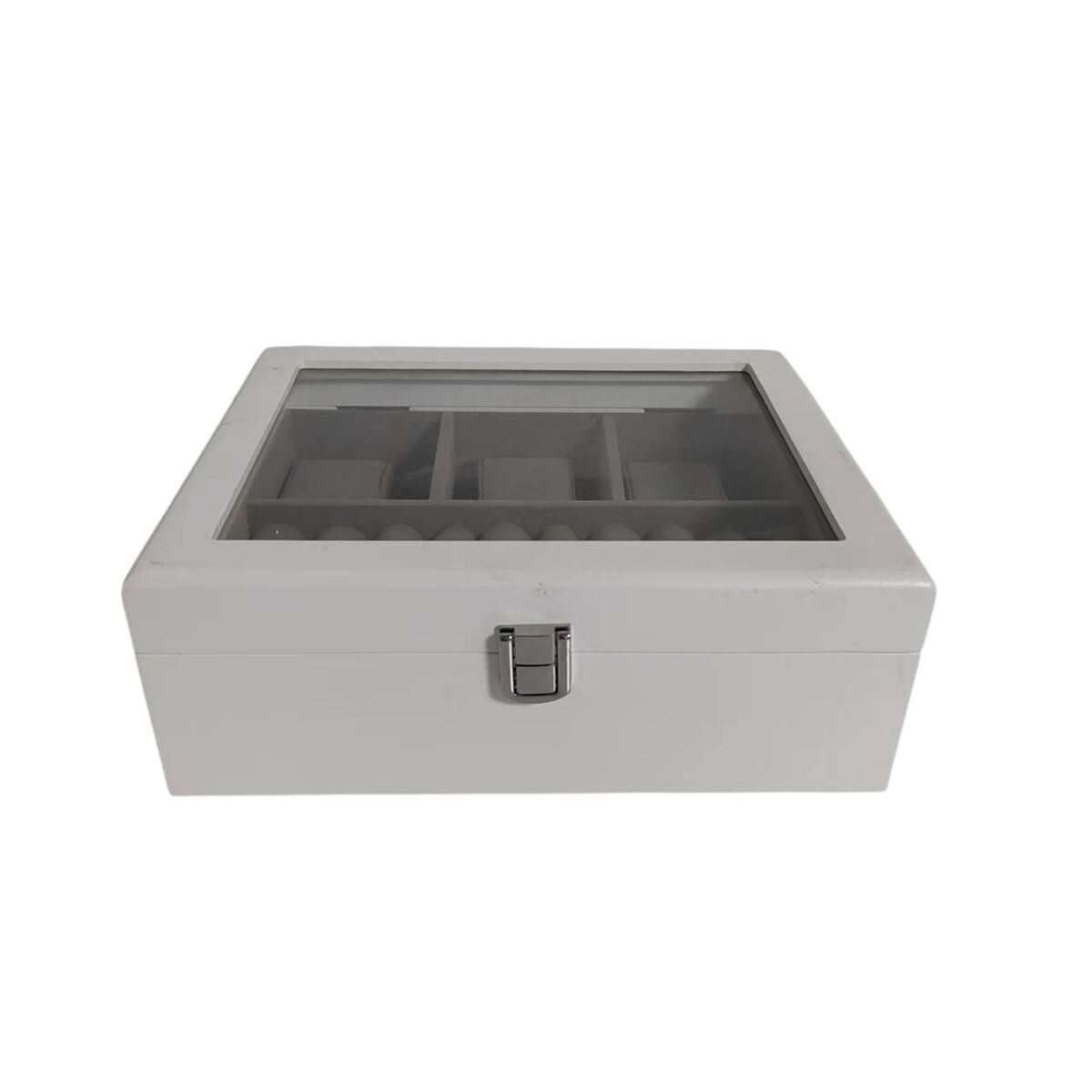 Boîte à bijoux Home ESPRIT Blanc Gris Bois MDF 22 X 19 X 7.5 CM