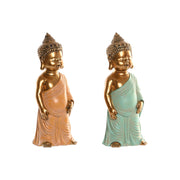 Figurine Décorative Home ESPRIT Vert Rose Buda Oriental 10 x 8 x 24 cm (2 Unités)