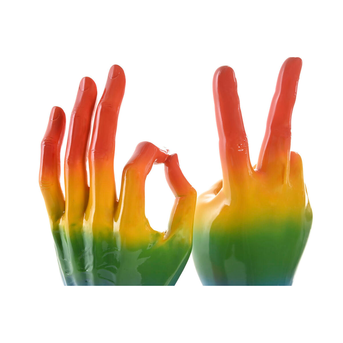 Figurine Décorative Home ESPRIT Multicouleur Main 16 x 10 x 36 cm (2 Unités)