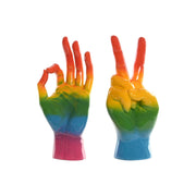 Figurine Décorative Home ESPRIT Multicouleur Main 16 x 10 x 36 cm (2 Unités)