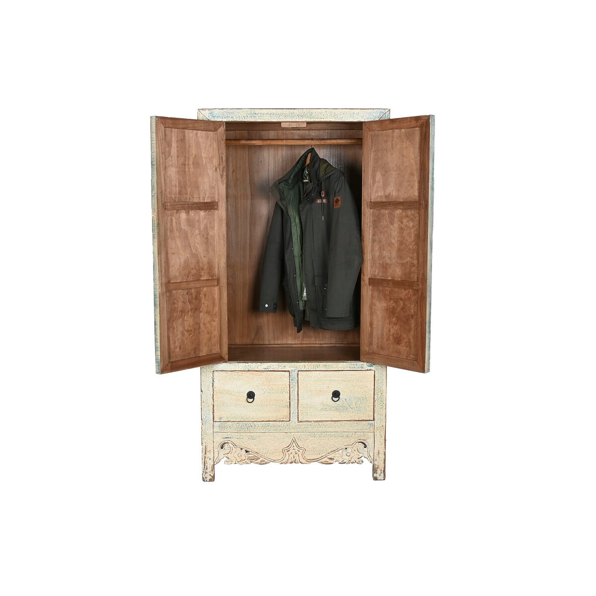 Armoire Home ESPRIT Bicolore Métal Sapin 88 x 52 x 180 cm