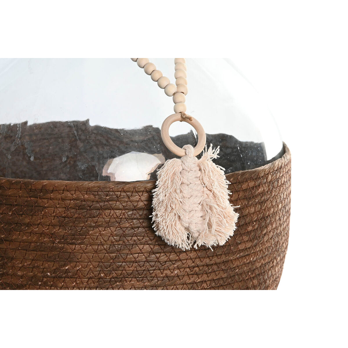 Vase Home ESPRIT Transparent Brun foncé Verre Colonial 37 x 37 x 55 cm