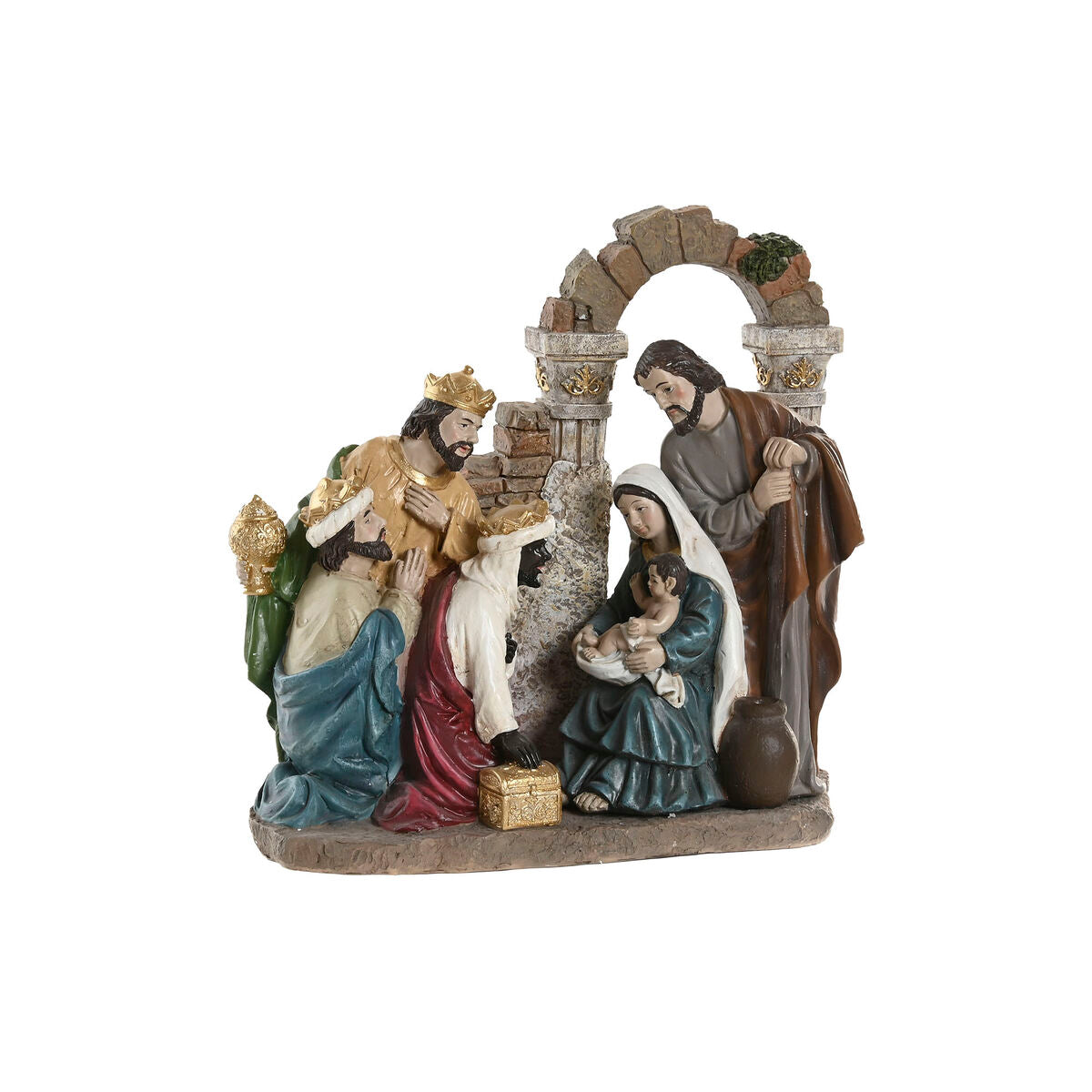 Crèche de Noël Home ESPRIT Multicouleur Résine 20,5 x 8,5 x 20,5 cm