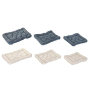 Lit pour animal domestique Home ESPRIT Beige Gris Crème Gris foncé 72 X 60 X 9 CM 2 Unités