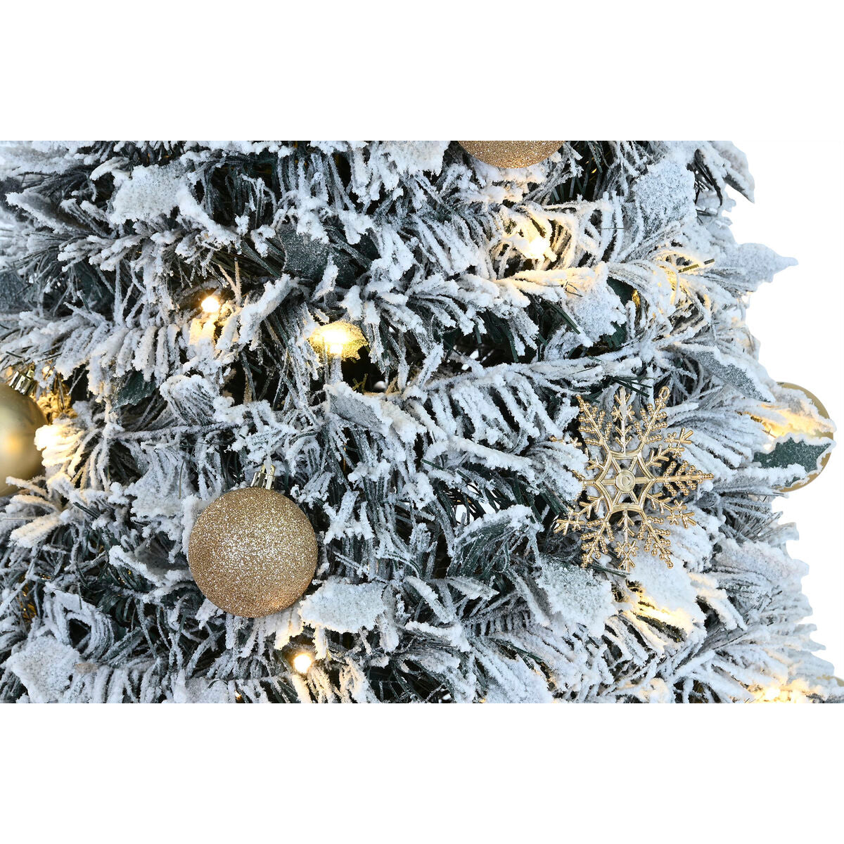 Sapin de Noël Home ESPRIT Doré PVC Enneigé