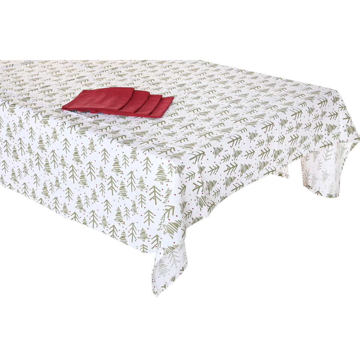 Nappe enduite antitache Home ESPRIT Blanc Vert Beige (9 Pièces)
