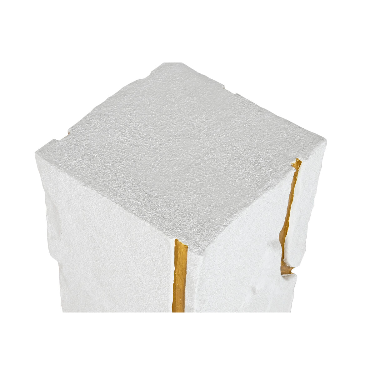 Piédestal Home ESPRIT Blanc Doré Moderne 25 x 25 x 80 cm