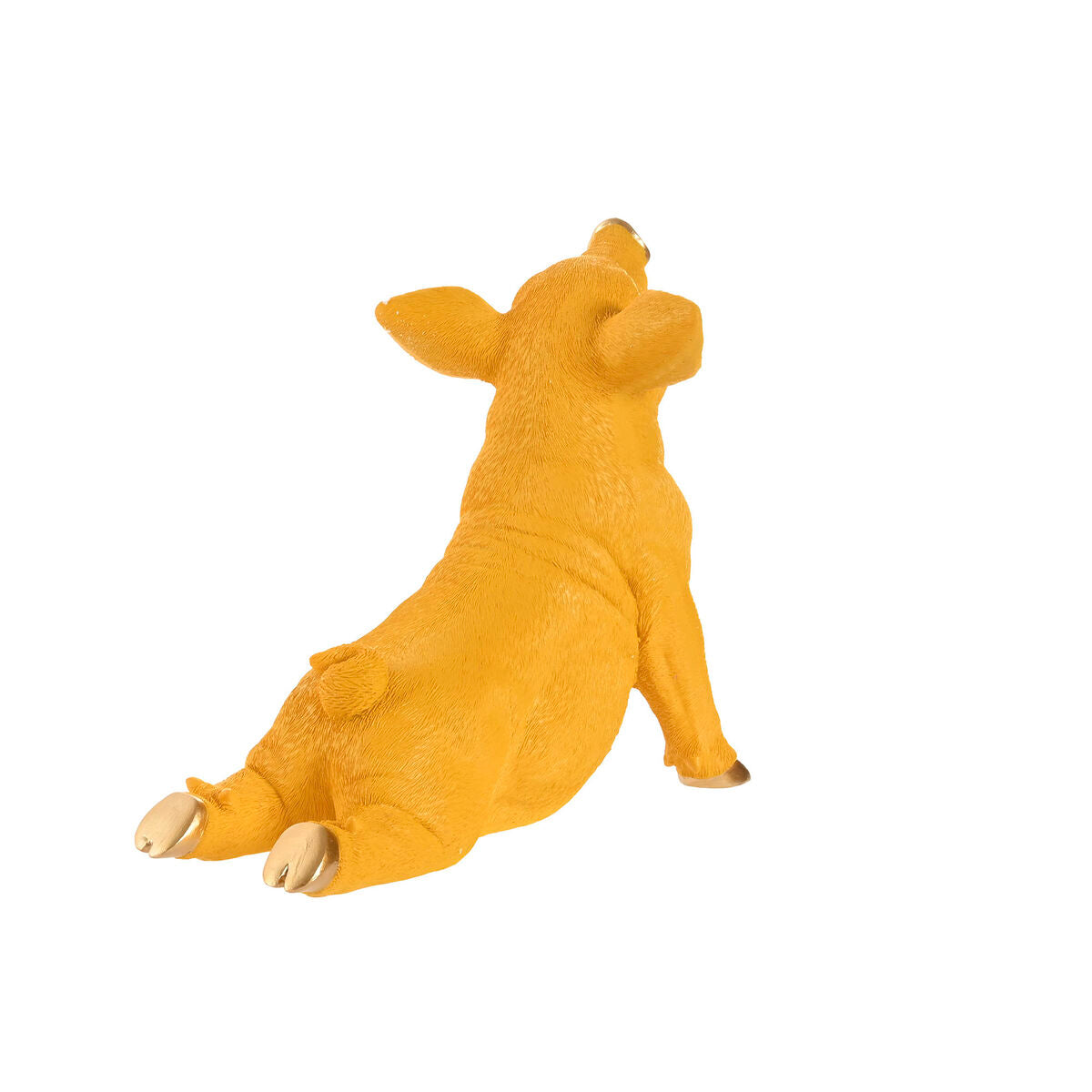 Figurine Décorative Home ESPRIT Jaune Vert Rose Doré Cochon 30,5 X 15 X 25 CM (2 Unités)