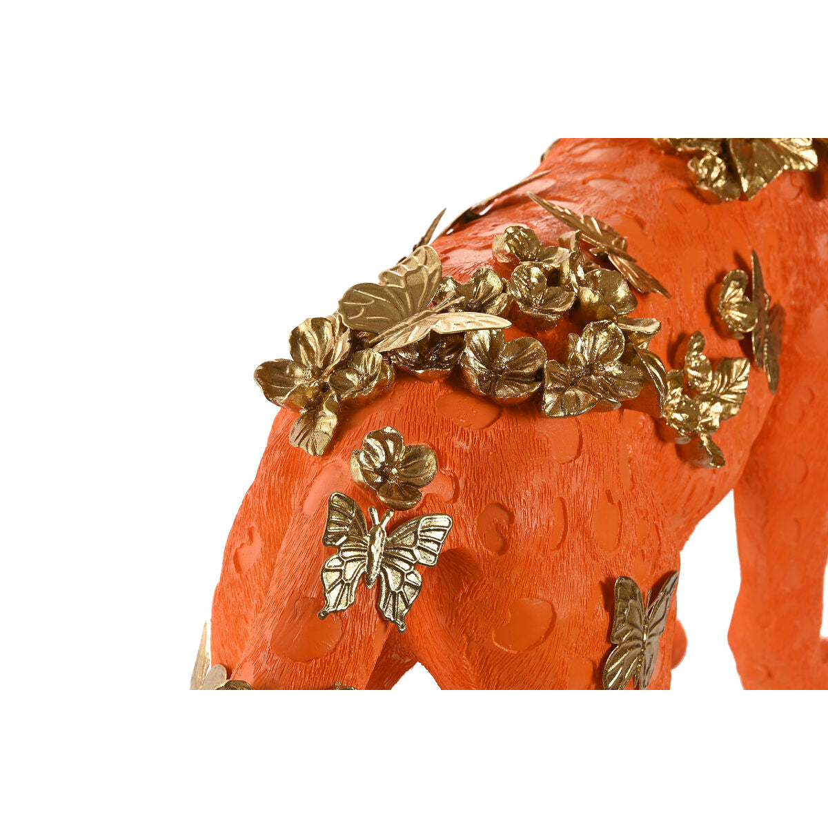 Figurine Décorative Home ESPRIT Orange Doré Léopard 60 x 21,5 x 43 cm