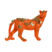 Figurine Décorative Home ESPRIT Orange Doré Léopard 60 x 21,5 x 43 cm