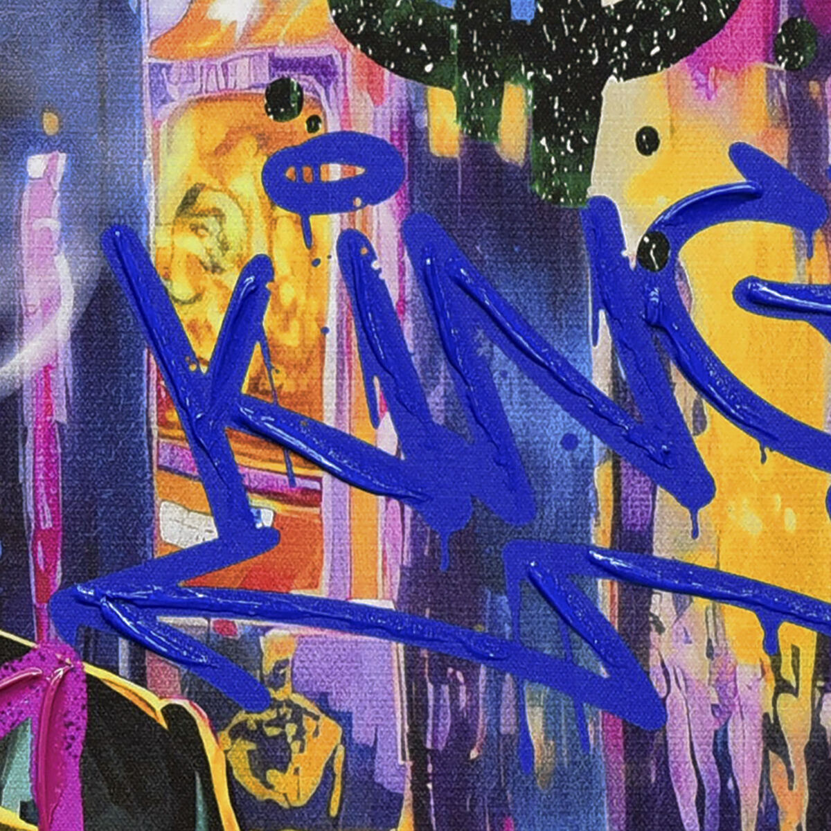 Tableau avec LED Home ESPRIT polystyrène Toile 83 x 3,7 x 83 cm