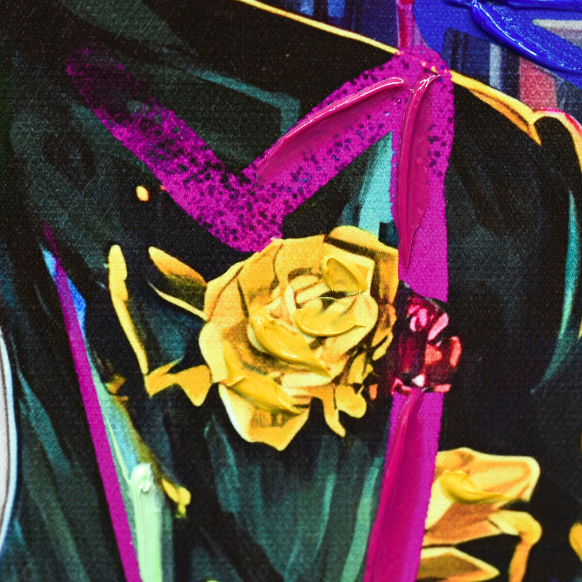 Tableau avec LED Home ESPRIT polystyrène Toile 83 x 3,7 x 83 cm