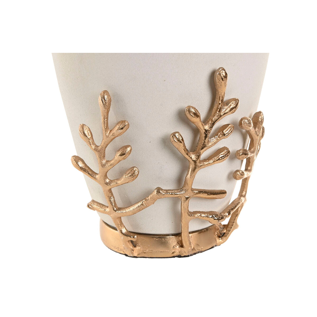 Vase Home ESPRIT Blanc Doré Aluminium Moderne 16 x 16 x 31 cm