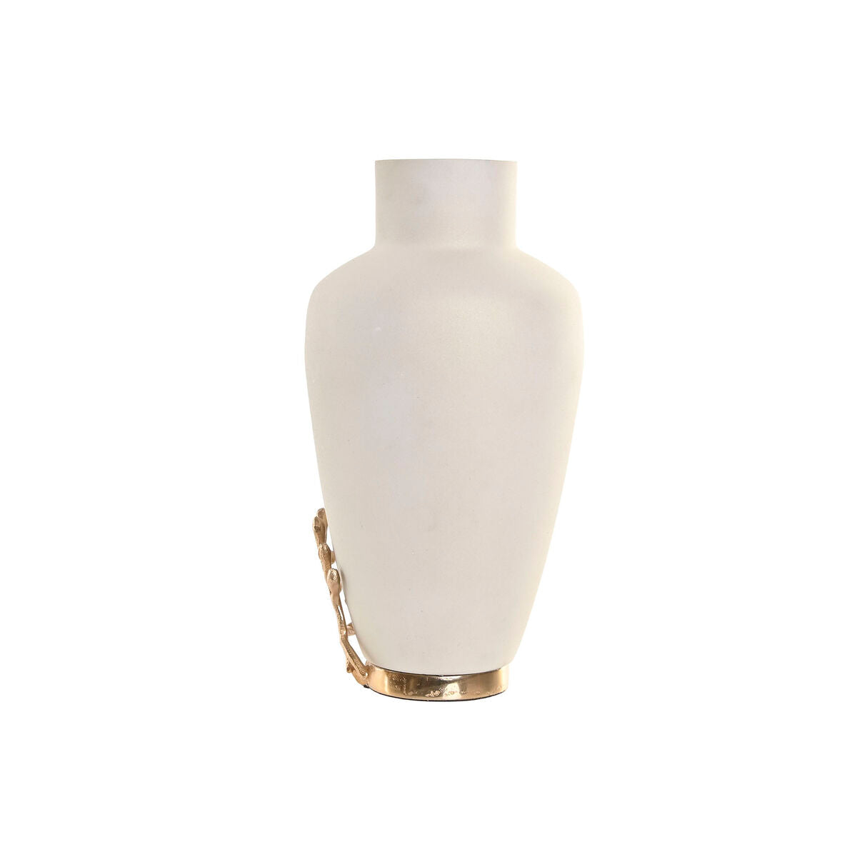 Vase Home ESPRIT Blanc Doré Aluminium Moderne 16 x 16 x 31 cm