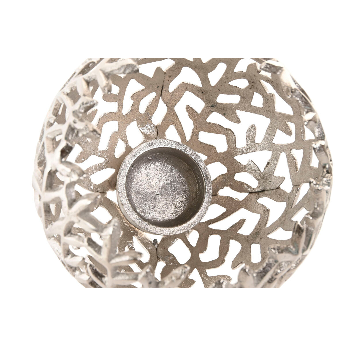 Bougeoir Home ESPRIT Argenté Aluminium 20 x 20 x 18 cm