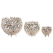 Bougeoir Home ESPRIT Argenté Aluminium 20 x 20 x 18 cm