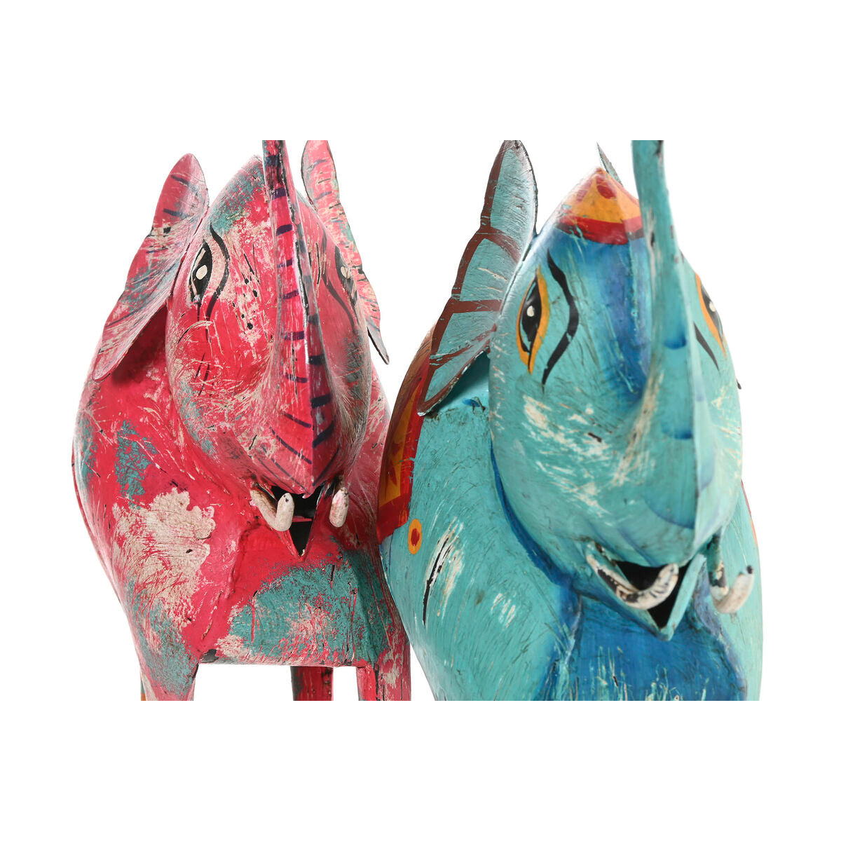 Figurine Décorative Home ESPRIT Bleu Fuchsia 40 x 12 x 40 cm (2 Unités)
