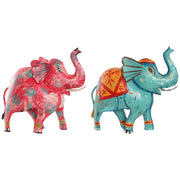 Figurine Décorative Home ESPRIT Bleu Fuchsia 40 x 12 x 40 cm (2 Unités)