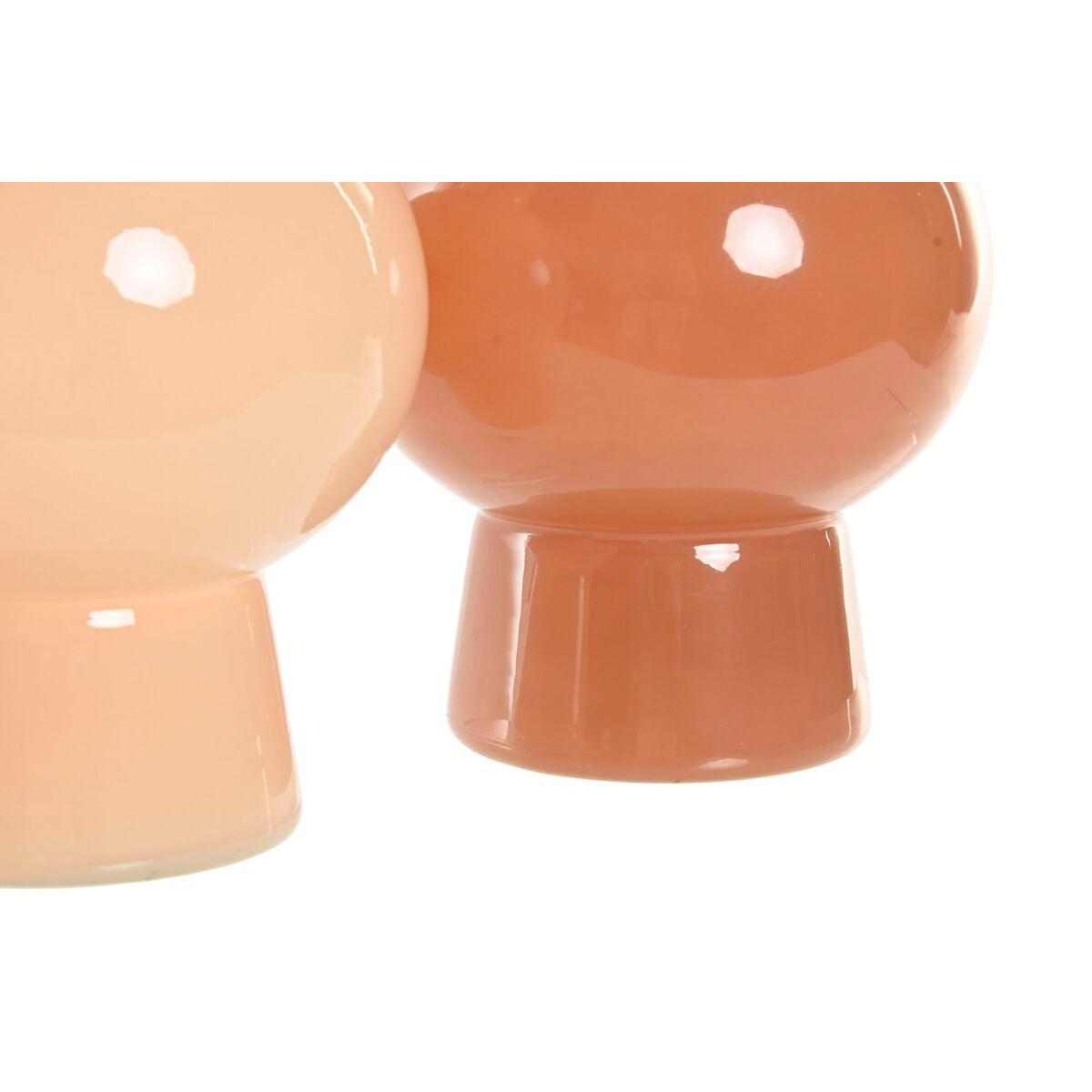 Vase Home ESPRIT Crème Terre cuite Verre 15 x 15 x 24 cm (2 Unités)