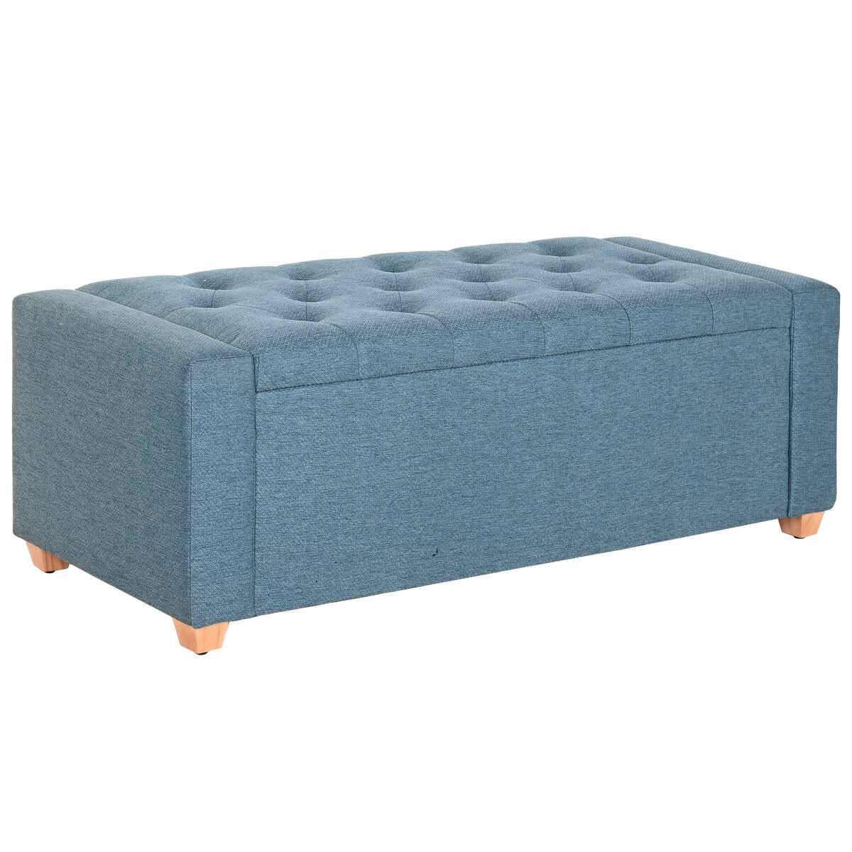 Banquette Home ESPRIT Bleu Polyester Bois 120 X 50 X 42 CM