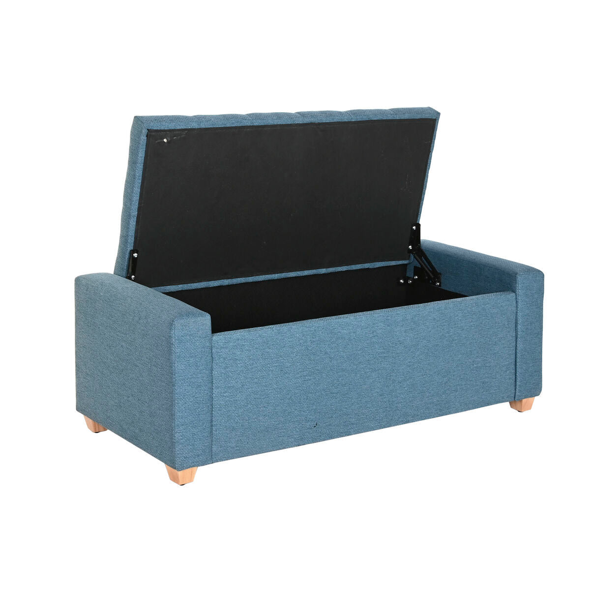 Banquette Home ESPRIT Bleu Polyester Bois 120 X 50 X 42 CM