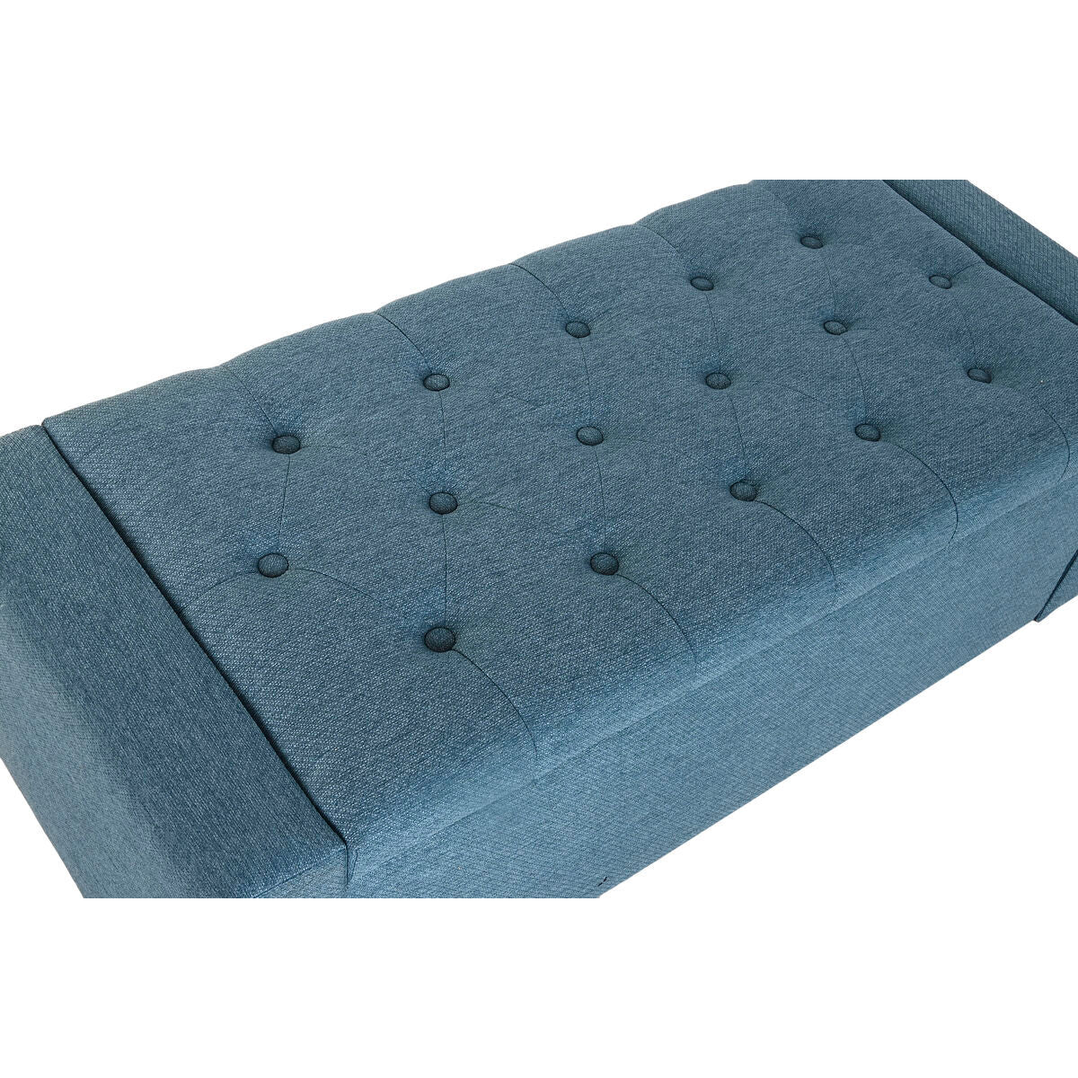 Banquette Home ESPRIT Bleu Polyester Bois 120 X 50 X 42 CM