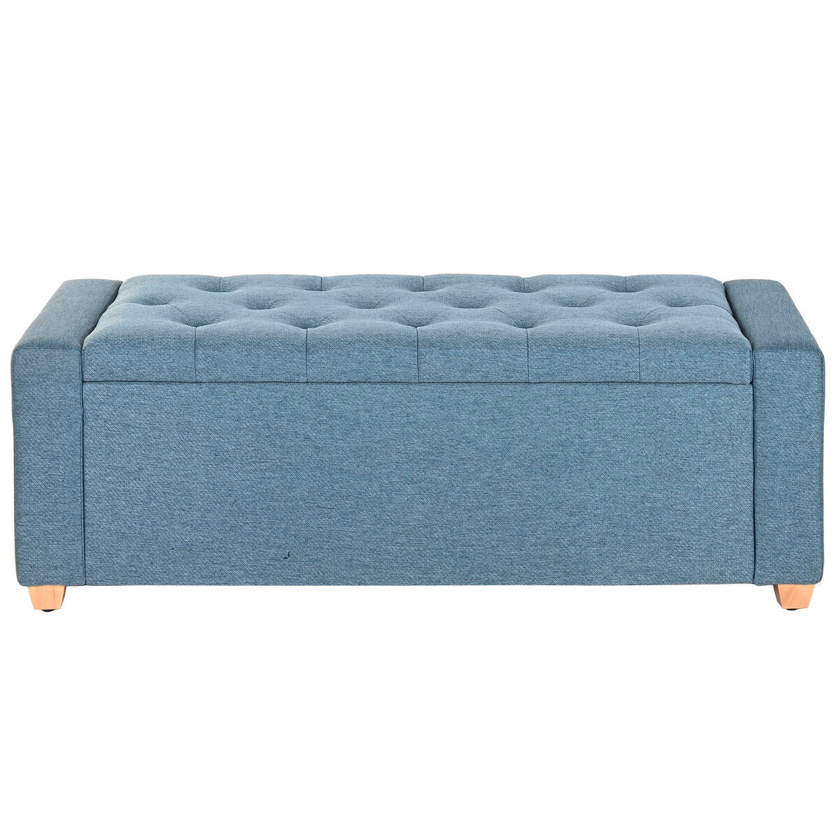 Banquette Home ESPRIT Bleu Polyester Bois 120 X 50 X 42 CM