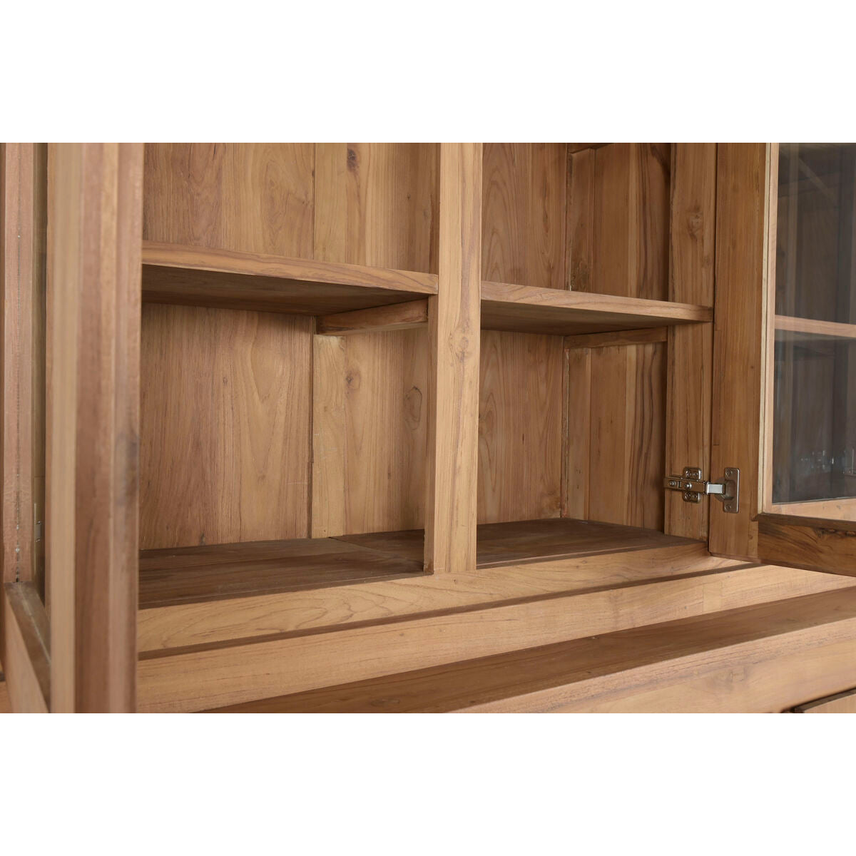 Présentoir Home ESPRIT Verre bois de teck 160 X 45 X 210 CM