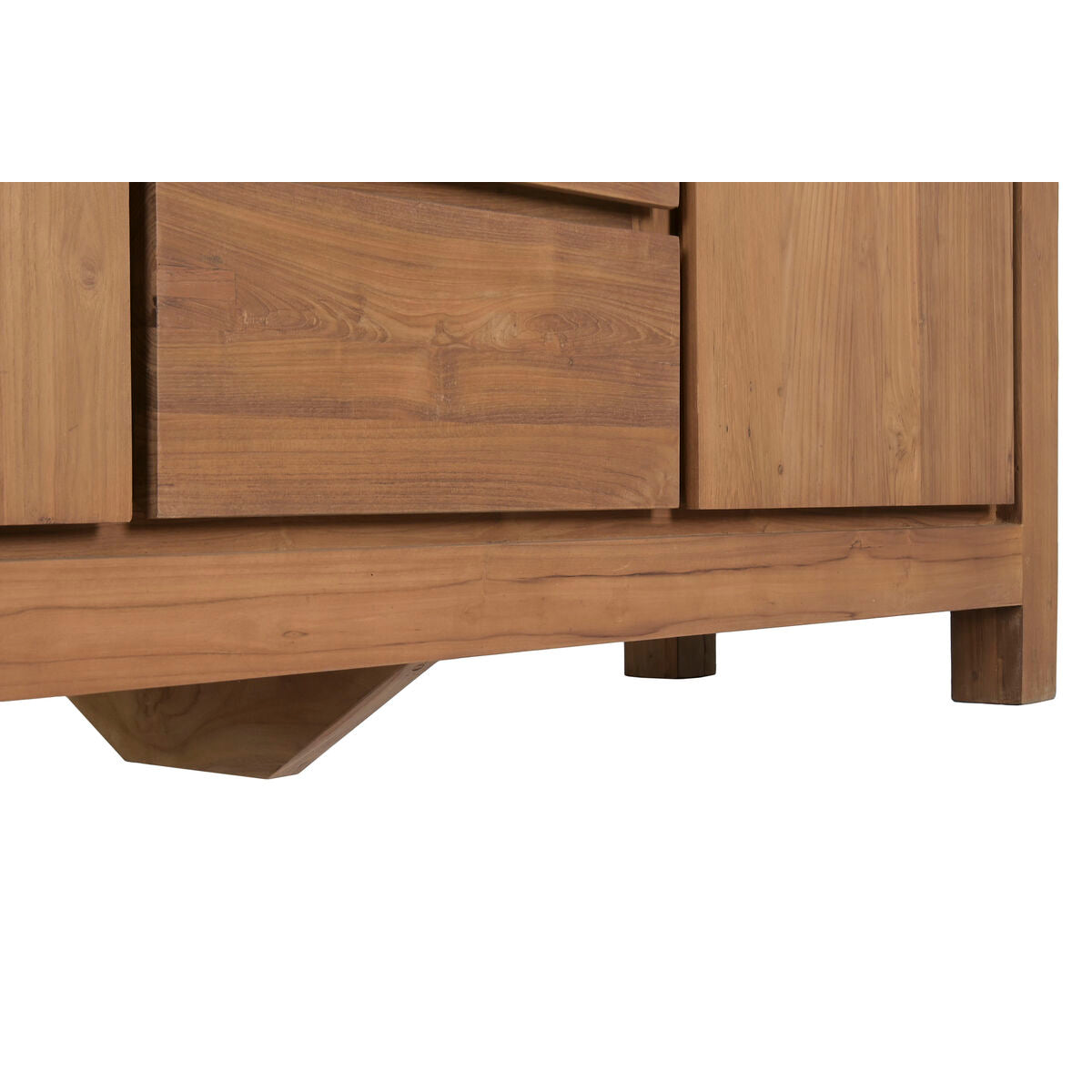 Présentoir Home ESPRIT Verre bois de teck 160 X 45 X 210 CM