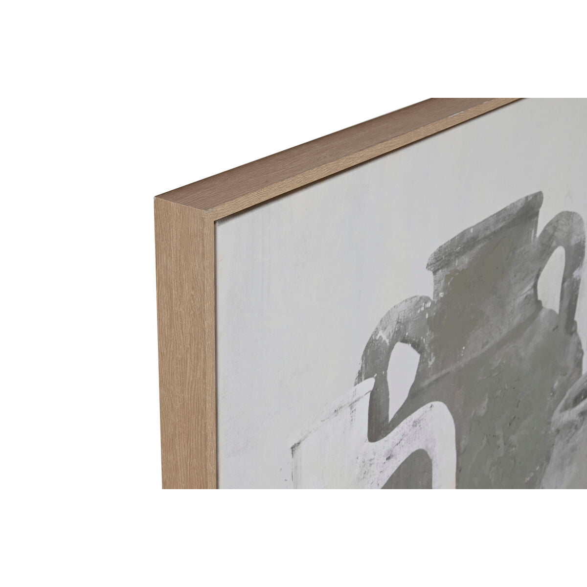 Toile Home ESPRIT Noir Gris Oriental Vase 90 x 4 x 120 cm (2 Unités)