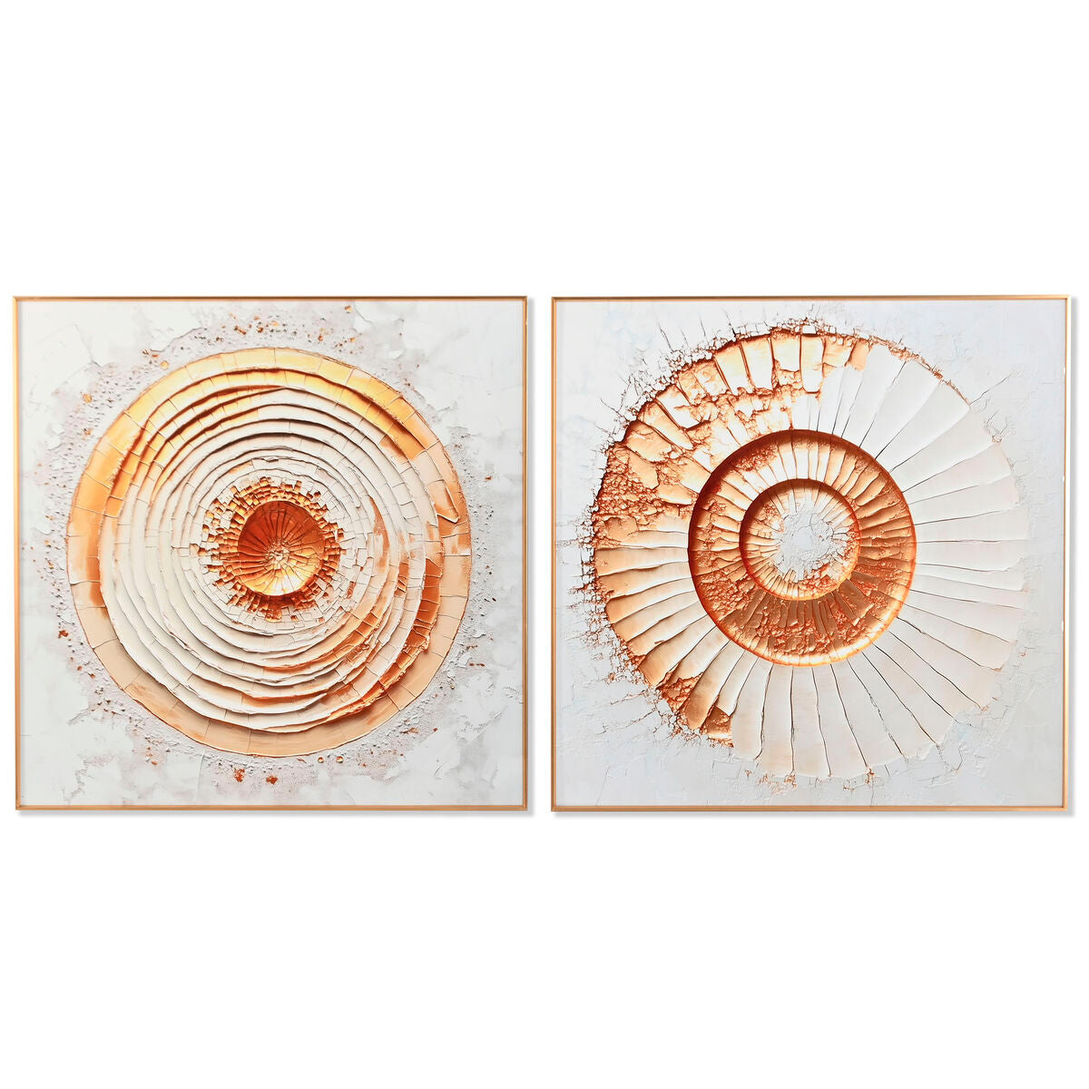 Cadre Home ESPRIT Aluminium Bois MDF 80 x 3,5 x 80 cm