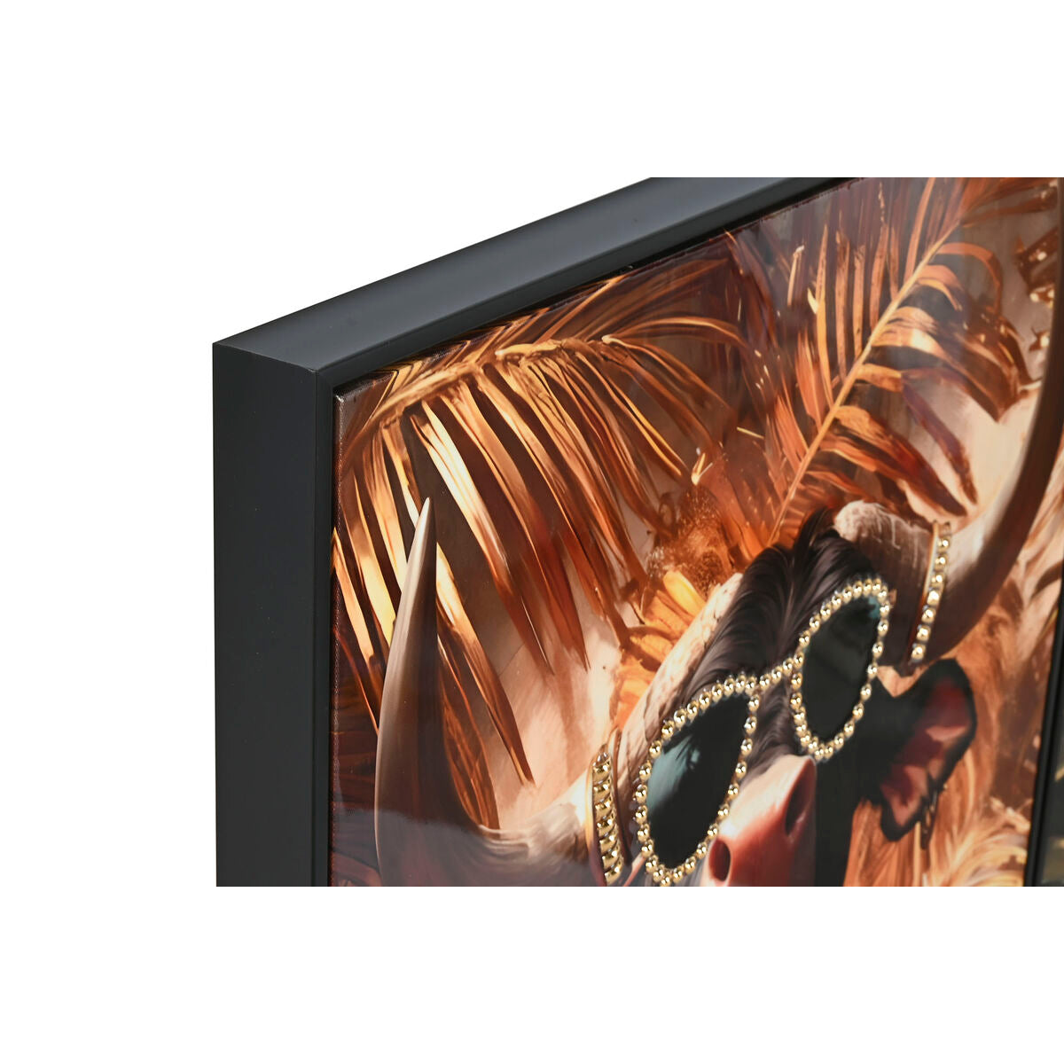 Toile Home ESPRIT Vache Moderne Taureau Laqué 62 x 4 x 122 cm (3 Unités)