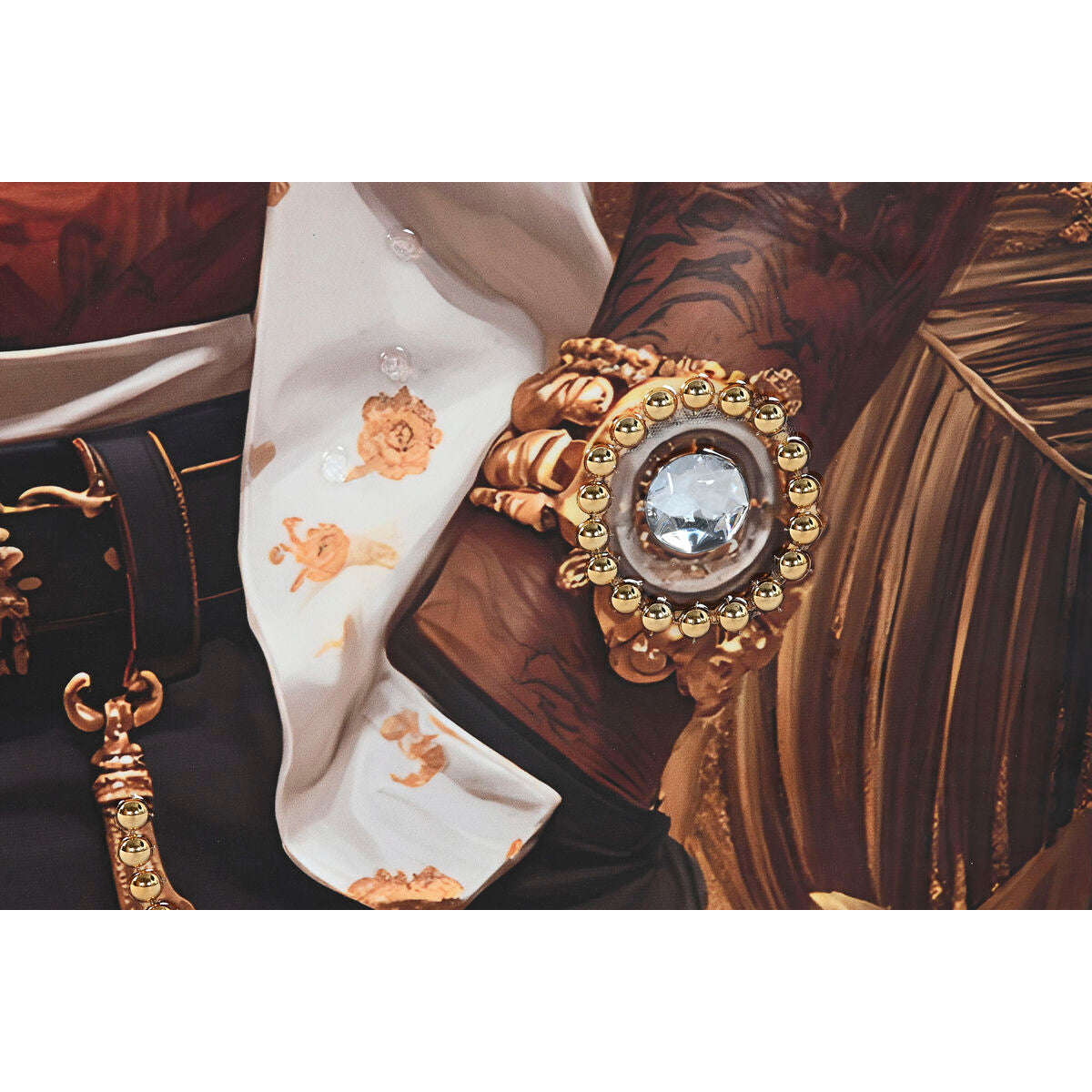 Toile Home ESPRIT Vache Moderne Taureau Laqué 62 x 4 x 122 cm (3 Unités)