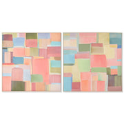 Toile Home ESPRIT Abstrait Urbaine 102,5 x 3,5 x 102,5 cm (2 Unités)