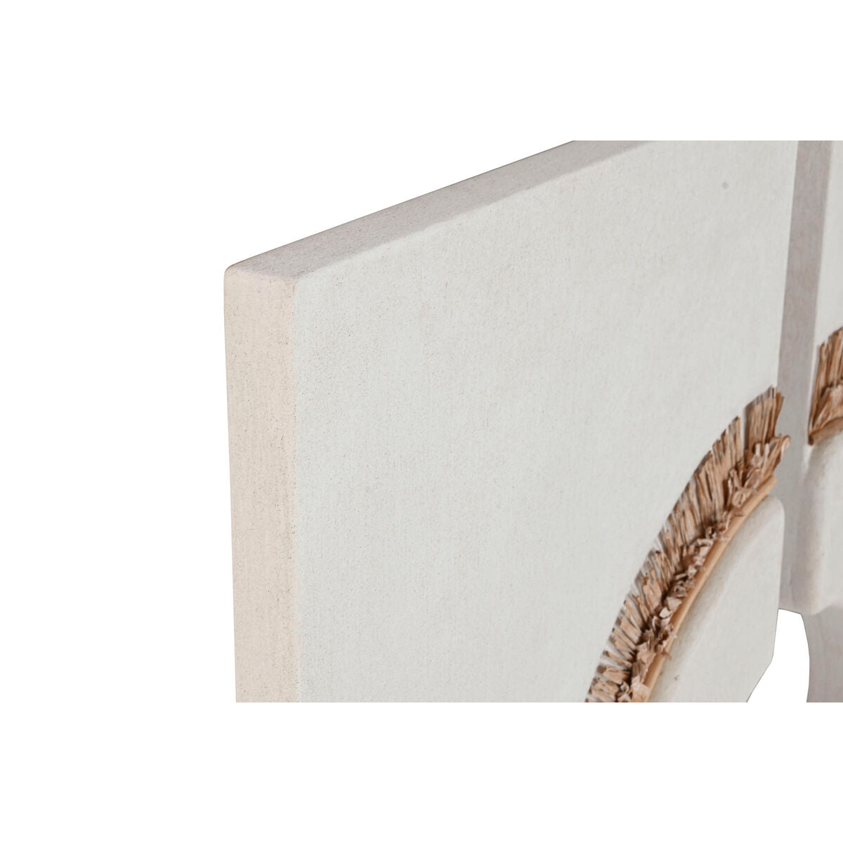 Décoration murale Home ESPRIT Blanc Naturel Cercle Scandi 120 x 6 x 120 cm (2 Pièces)