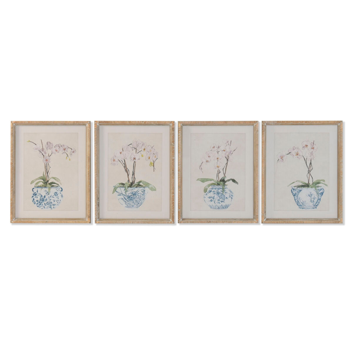 Cadre Home ESPRIT Verre Sapin 35 x 2,5 x 45 cm (4 Unités)