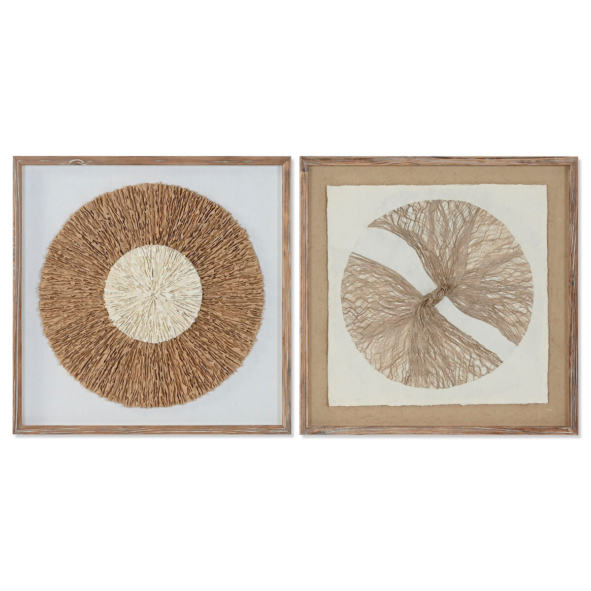 Cadre Home ESPRIT Papier Verre 60 x 3 x 60 cm (2 Unités)