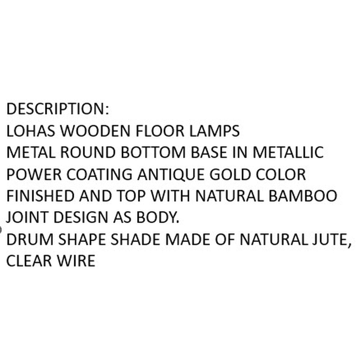 Lampadaire Home ESPRIT Marron 220 V 40 x 40 x 150 cm