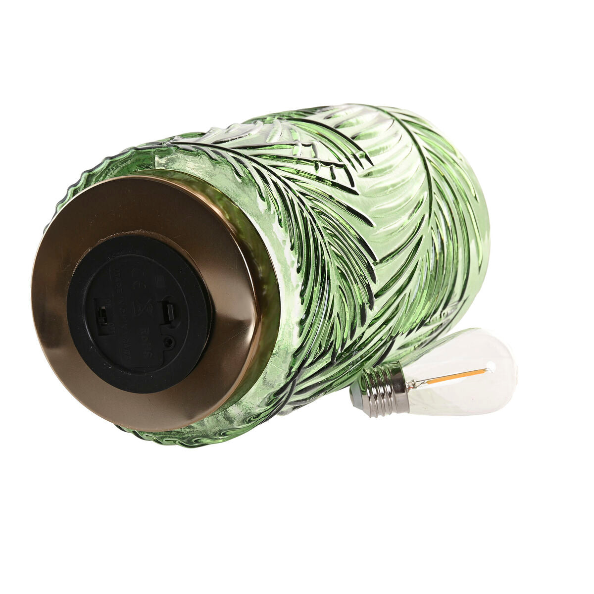 Décoration lumineuse Home ESPRIT Métal Verre Tropical 14 x 14 x 26 cm (2 Unités)