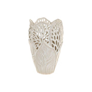 Vase Home ESPRIT Blanc Céramique Feuille d'une plante 23 x 23 x 36 cm