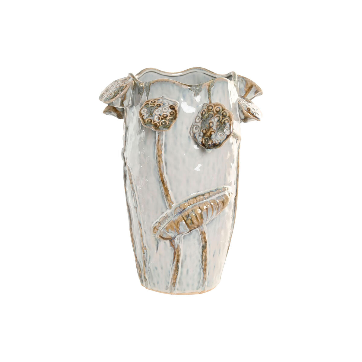 Vase Home ESPRIT Bleu Blanc Céramique 27 x 27 x 35 cm