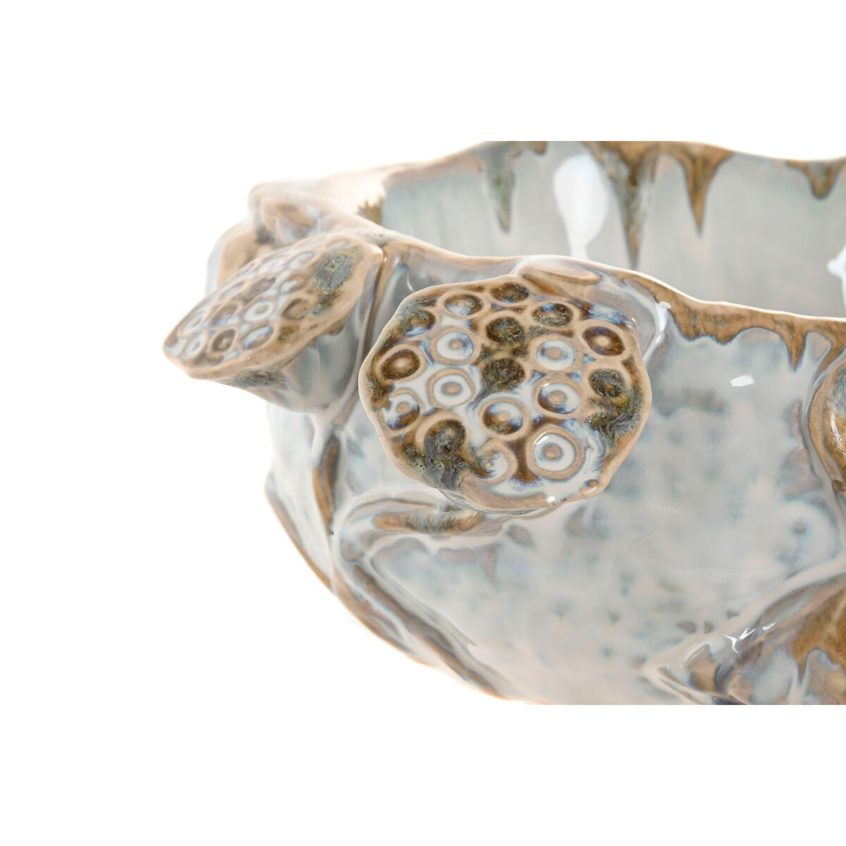 Centre de Table Home ESPRIT Bleu Blanc Céramique 28 x 25 x 13 cm