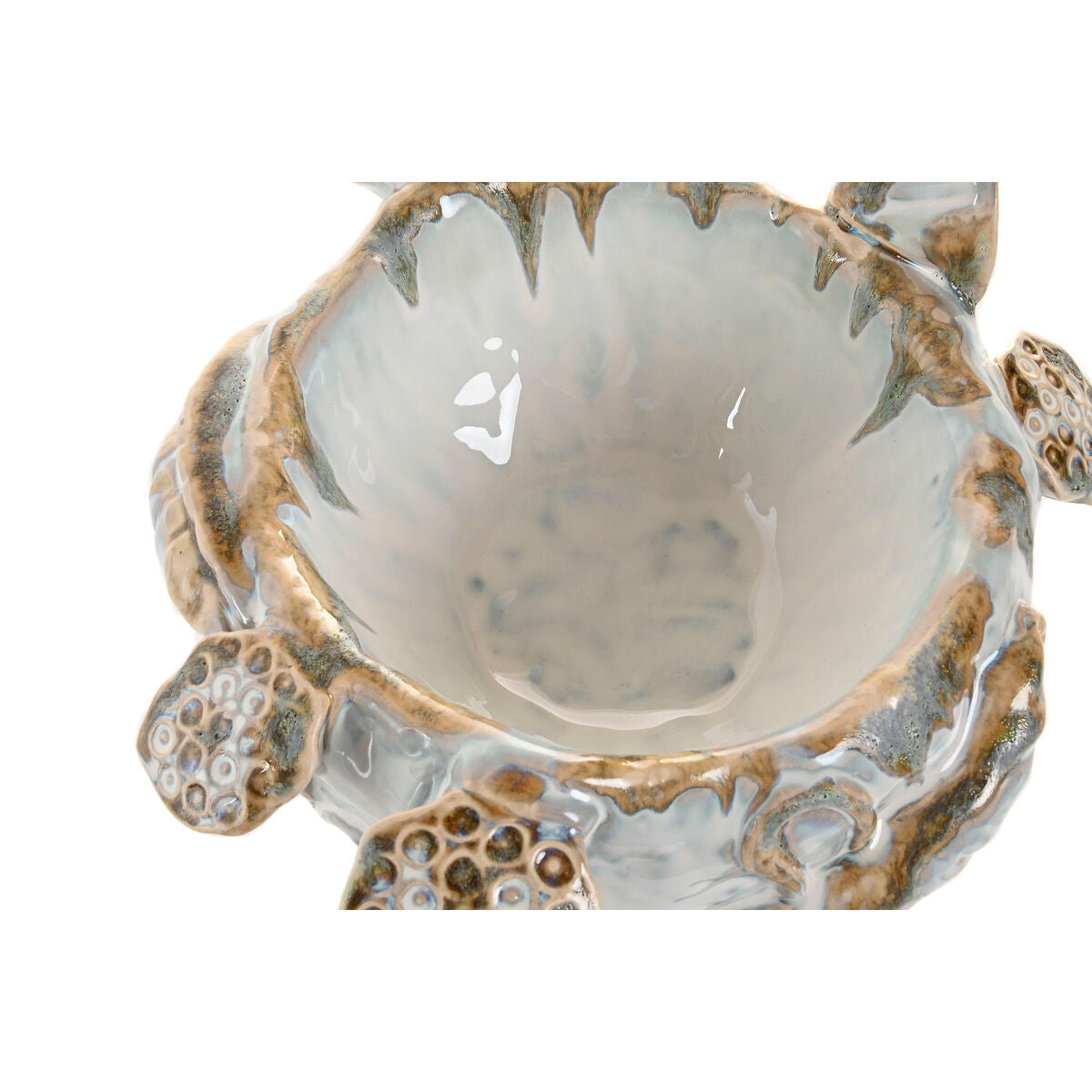 Centre de Table Home ESPRIT Bleu Blanc Céramique 28 x 25 x 13 cm