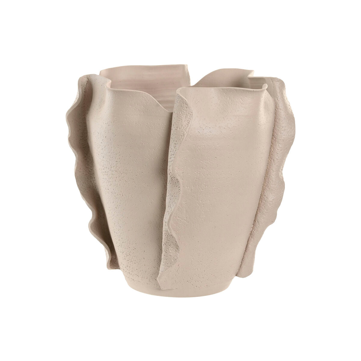 Vase Home ESPRIT Blanc Céramique Style artisanal Moderne 33 x 33 x 32 cm