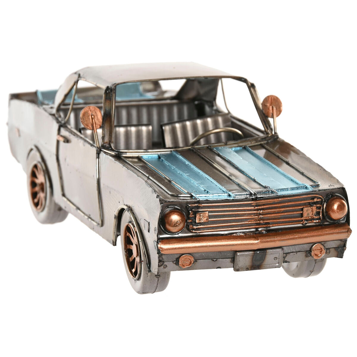 Figurine Décorative Home ESPRIT Bleu Argenté Voiture Vintage 30 X 11 X 10 CM