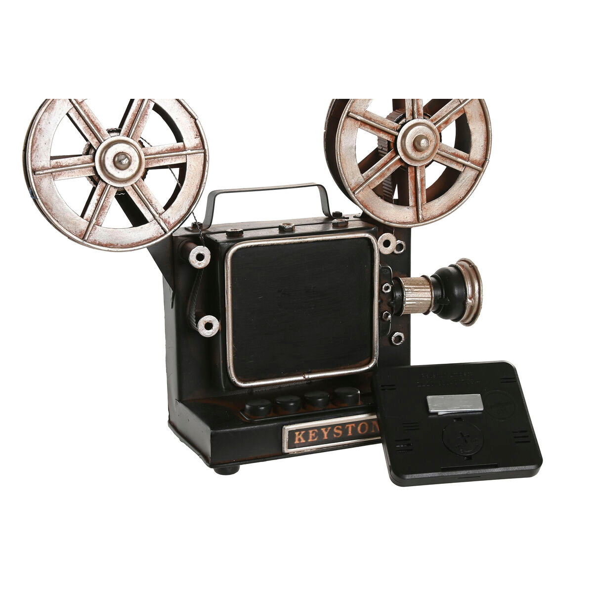 Horloge de table Home ESPRIT Noir Argenté Vintage