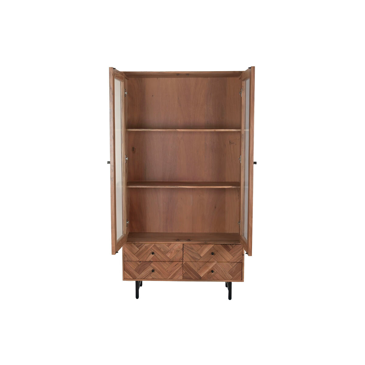 Présentoir Home ESPRIT Verre Acacia 100 x 40 x 185 cm