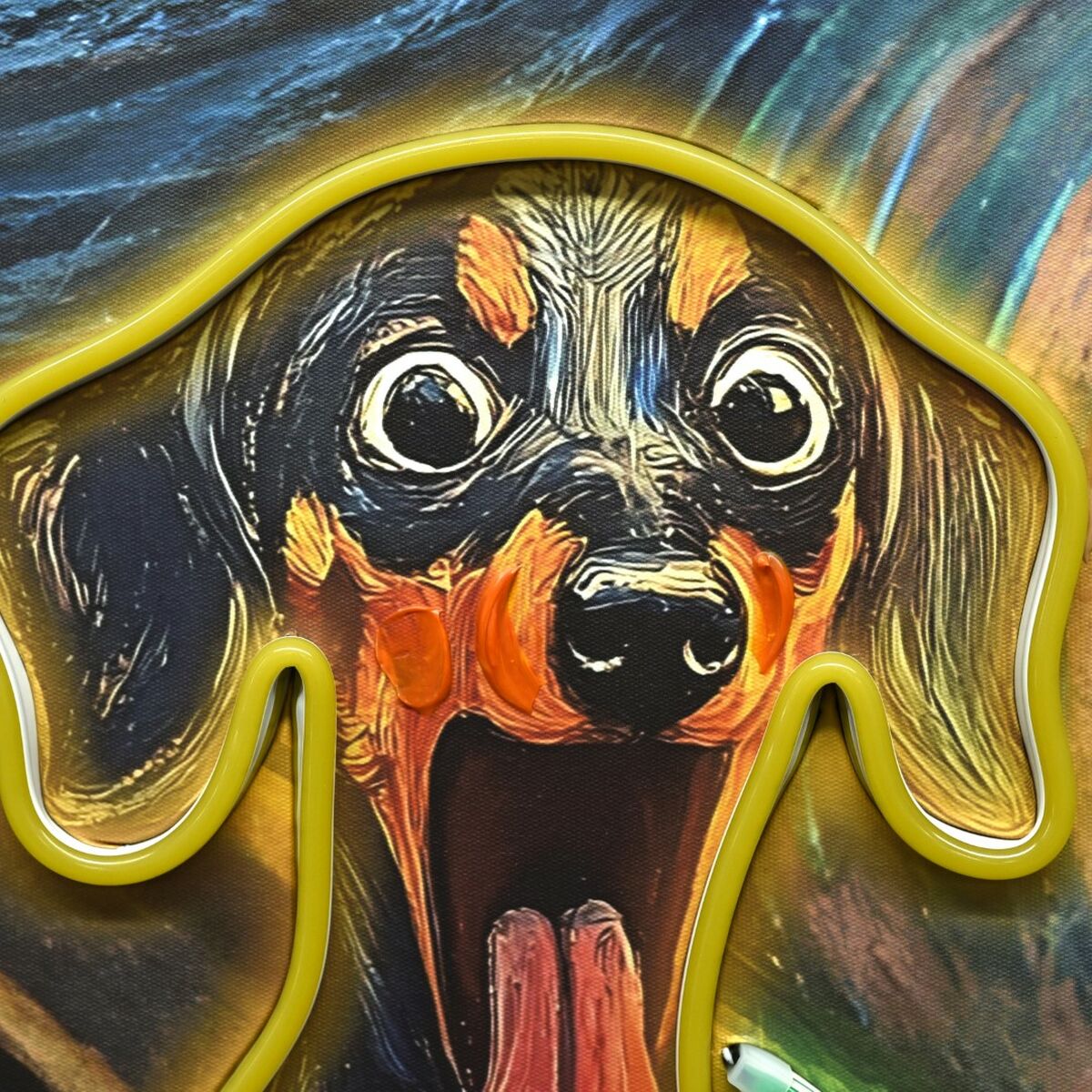 Tableau avec LED Home ESPRIT Moderne animaux 53 X 3,7 X 73 CM (2 Unités)