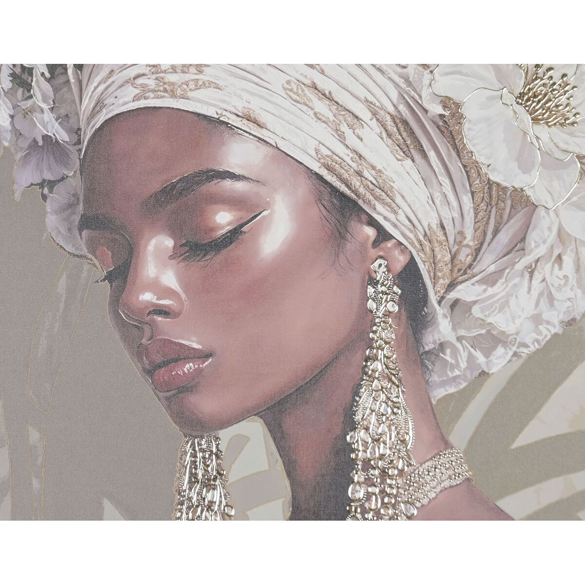 Toile Home ESPRIT Blanc Vert Colonial Africaine 100 x 4,5 x 150 cm